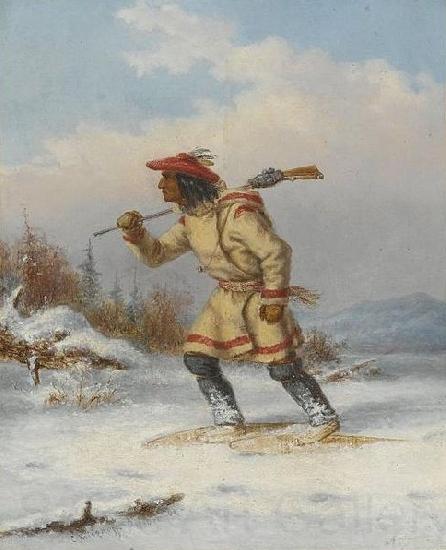 Cornelius Krieghoff Following the Moose Norge oil painting art